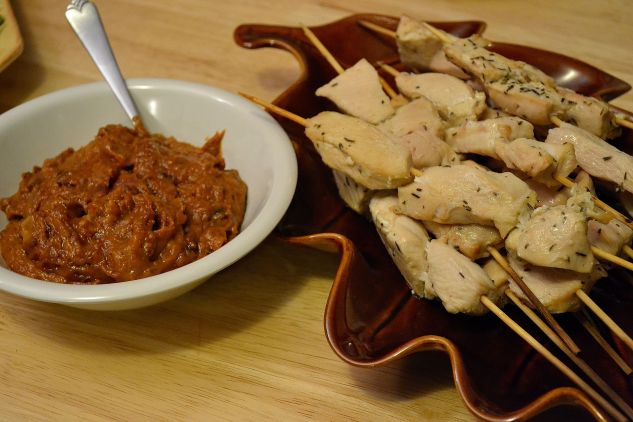 Chicken Skewers with Satay Dip 3