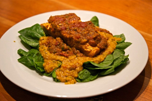 Salmon Curry & Parippu